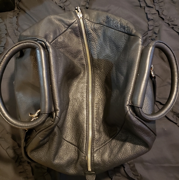 Charles David Black Leather Tote Bag - Picture 4 of 11